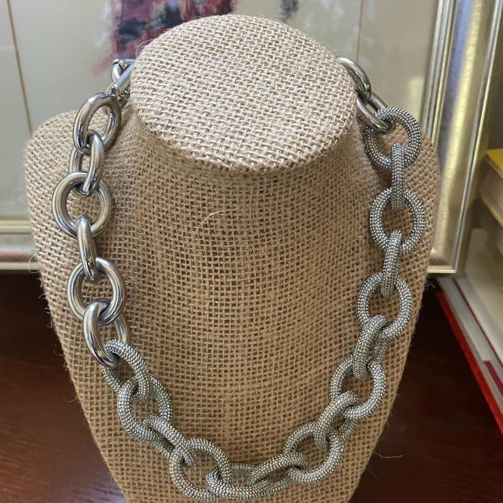 Banana Republic Chunky Silver Chain Necklace
